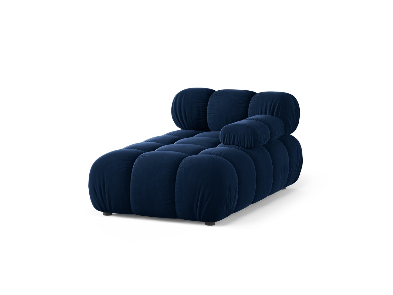 Sezlong living dreapta 1 loc, Bellis-51, Micadoni Home, 155x94x70 cm, catifea, albastru regal - imagine 6